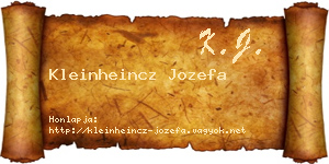 Kleinheincz Jozefa névjegykártya